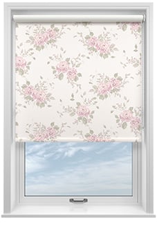 Shabby Chic by Rachel Ashwell Belle Hydrangea (Blackout), Powder Pink - Twist&Fit Roller Blind